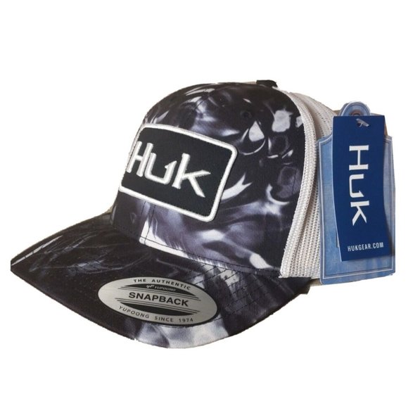 Huk Other - Huk Huk'd Up Mossy Oak Angler Black Camo Snapback Trucker Hat